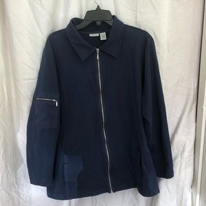 Cherokee navy blue jacket.